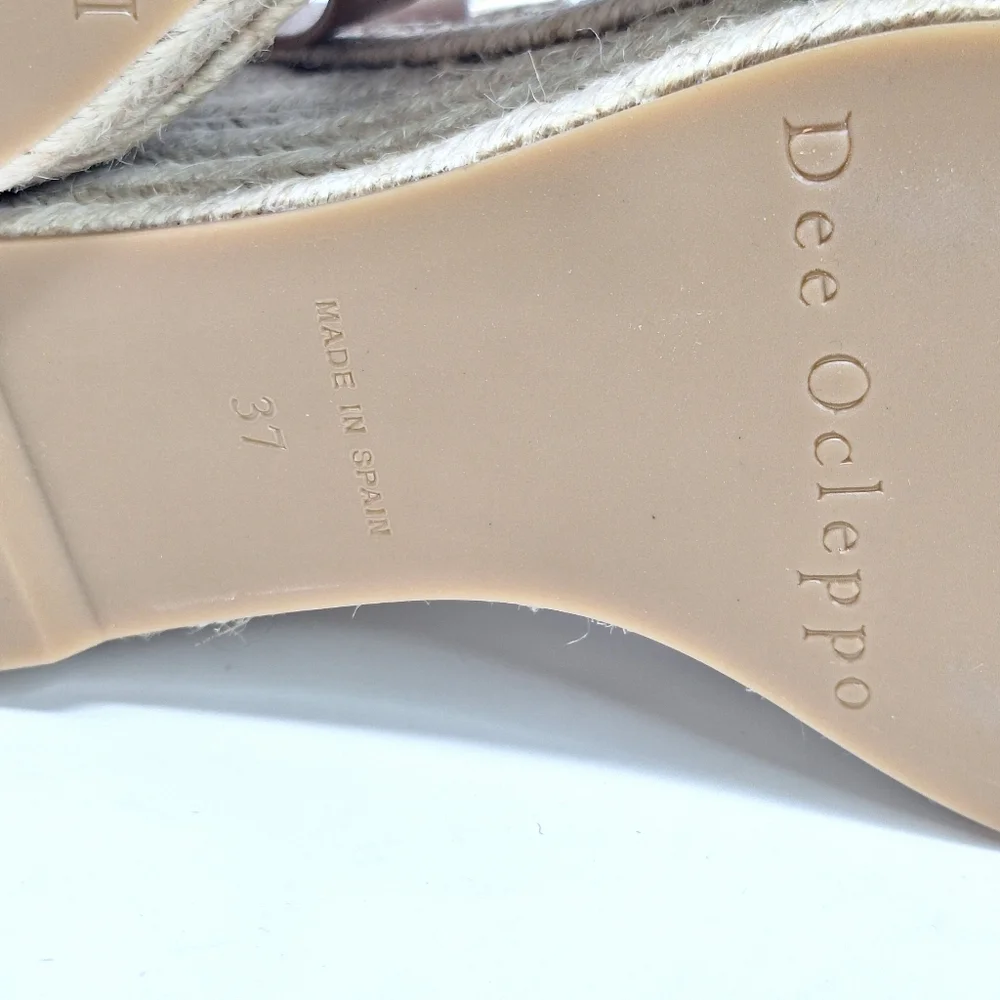 Dee Ocleppo Brown Calco Wedge Sandal Gladiator Espadrille